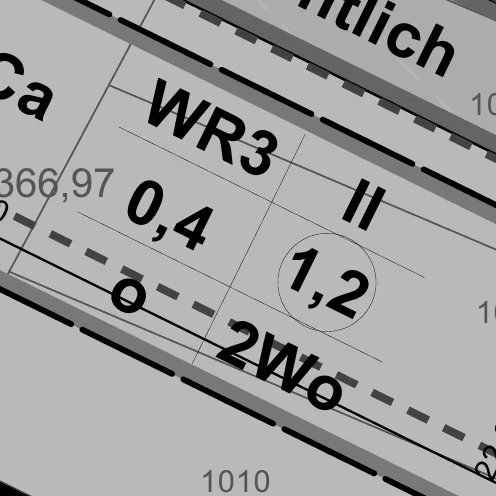 Nutzungsschablone des Baufelds WR3