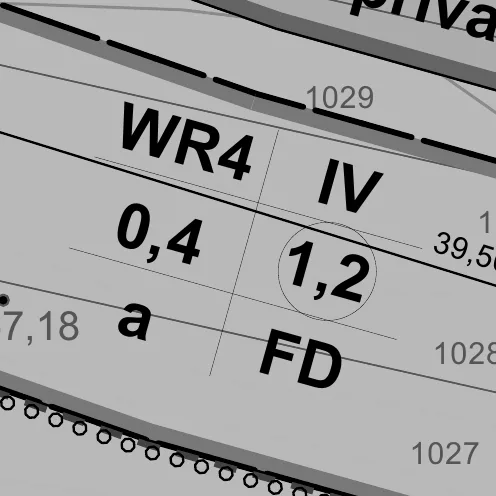 Nutzungsschablone des Baufelds WR4